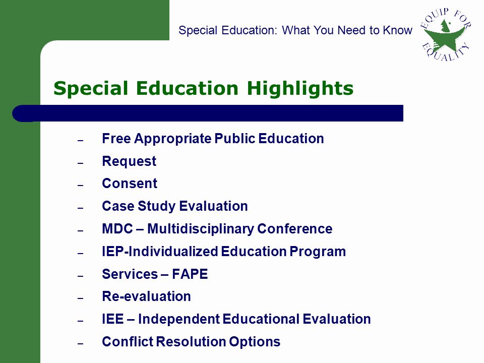 Special education case study